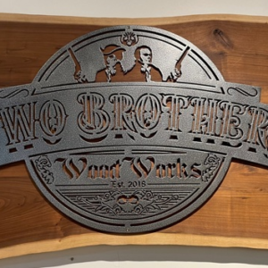 Two Brothers Wood Works sign