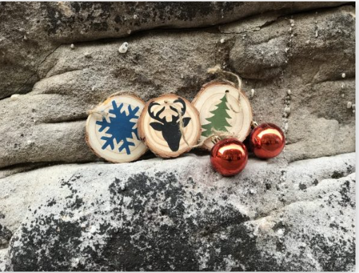 Woodchip ornaments, Nailed It DIY Studio